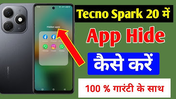 Tecno spark 20 mobile me app hide kaise kare / how to hide apps in tecno spark 20 mobile me //