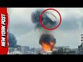 Ukraine's Largest Drone Attack on Moscow BLOWS Massive Oil Storage Lid Sky High