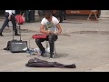 Musician at Duomo Piazza, Milan, Italy June 2018