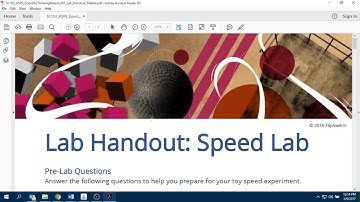 Integrated Chemistry & Physics B - Project 1: Speed Lab (Walkthrough)