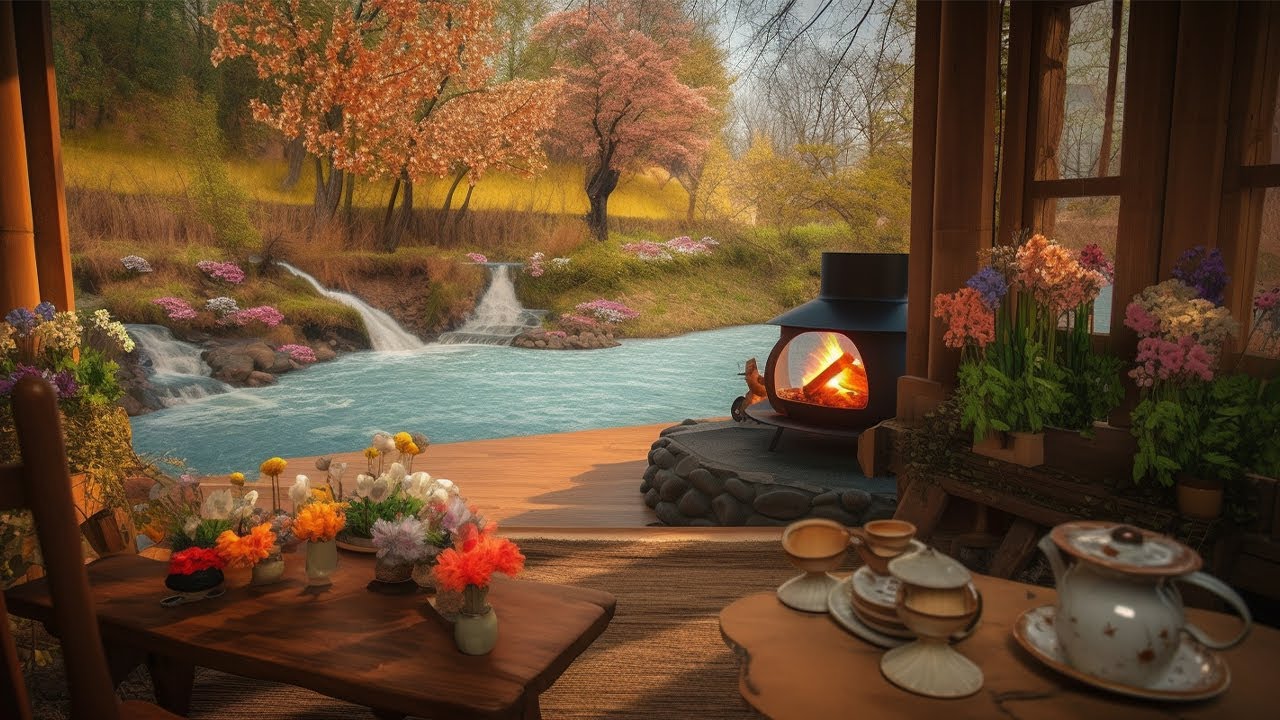 Spring Morning in Cozy Forest Ambience with Relaxing Birdsong, Lake ...