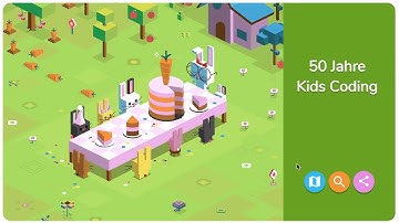 [Shortest solution level 6] 50 years kids coding - google doodle