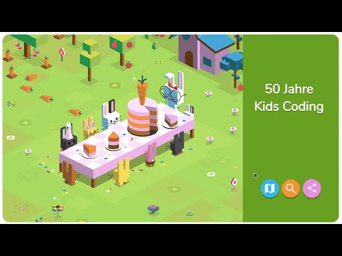 [Shortest solution level 6] 50 years kids coding - google doodle