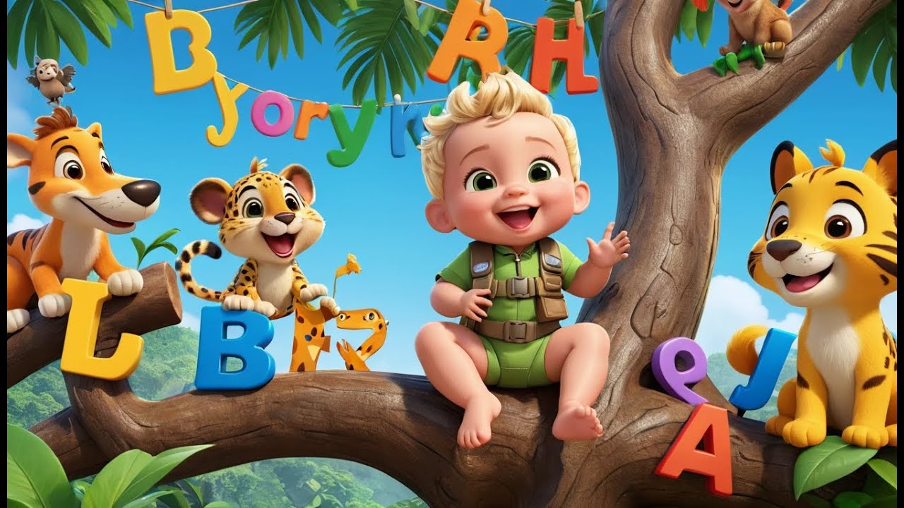 ABC Jungle Animal Song | Fun Learning Nursery Rhyme for Kids | Colorful Adventure Song