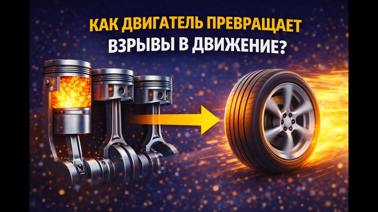 Как двигатель превращает взрывы в движение?