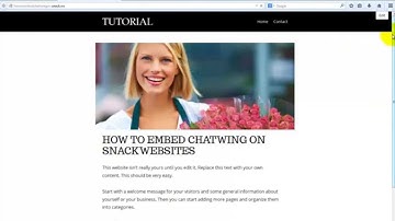 Chatwing Snackwebsites Tutorial: How to Install Chatwing in Snackwebsites Websites
