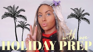 HOLIDAY PREP WITH ME! hair, lashes, brows, nails &amp; more! getting ready for romaaa | Kennedy Warden