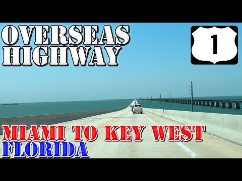 US 1 South -  Miami to Key West - The Overseas Highway - Florida Keys - 4K Highway Drive - 2024