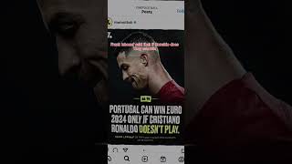Frank Leboeuf said they don’t need Ronaldo to win euro😭 But they don’t know who carried Portugal
