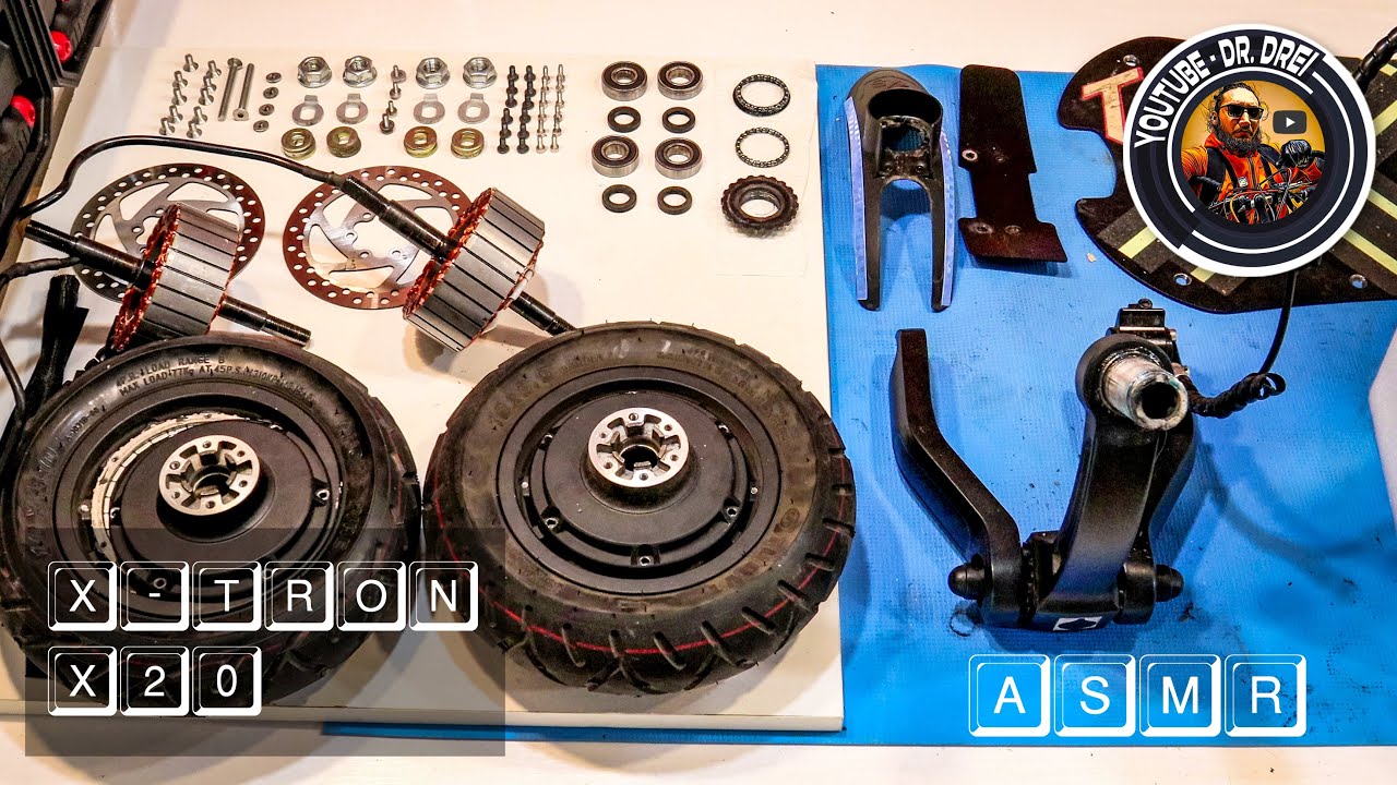 X-Tron X20 Electric Scooter Bearings Replacement for Wheels and Direction - ASMR Repair by Dr. Drei