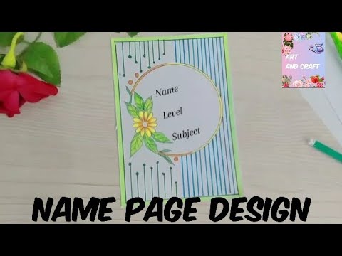 Assignment front page design | easy | school project| - YouTube