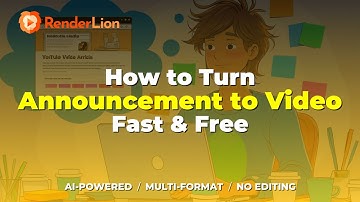 Turn Announcements into Scroll-Stopping Videos in Seconds | RenderLion AI Tutorial
