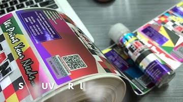 EAN Label Spot UV in Roll Form