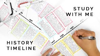 making timelines for history ⌛ a satisfying study with me