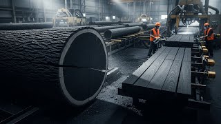 Inside the Ebony Wood Factory – Processing the Hardest & Darkest Wood on Earth