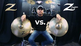 Zildjian Z Heavy Power Ride 22" Vs. Zildjian Z Custom Mega Bell Ride 21"