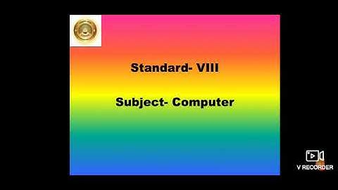 STD-VIII Sub:Computer Les6. Printing and publishing Video 2