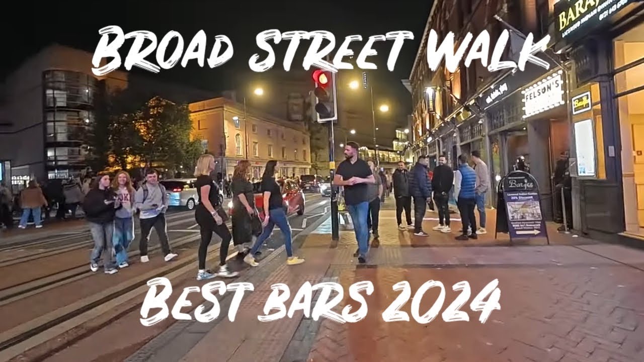 Broad Street Saturday Night Walk - Best Bars Snobs Heidi’s - Birmingham, England UK