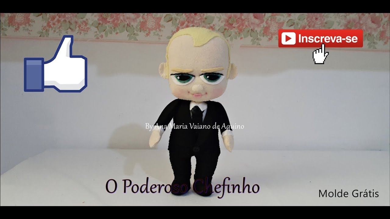 Boneco O Poderoso Chefinho em Feltro com Molde e Passo a Passo
