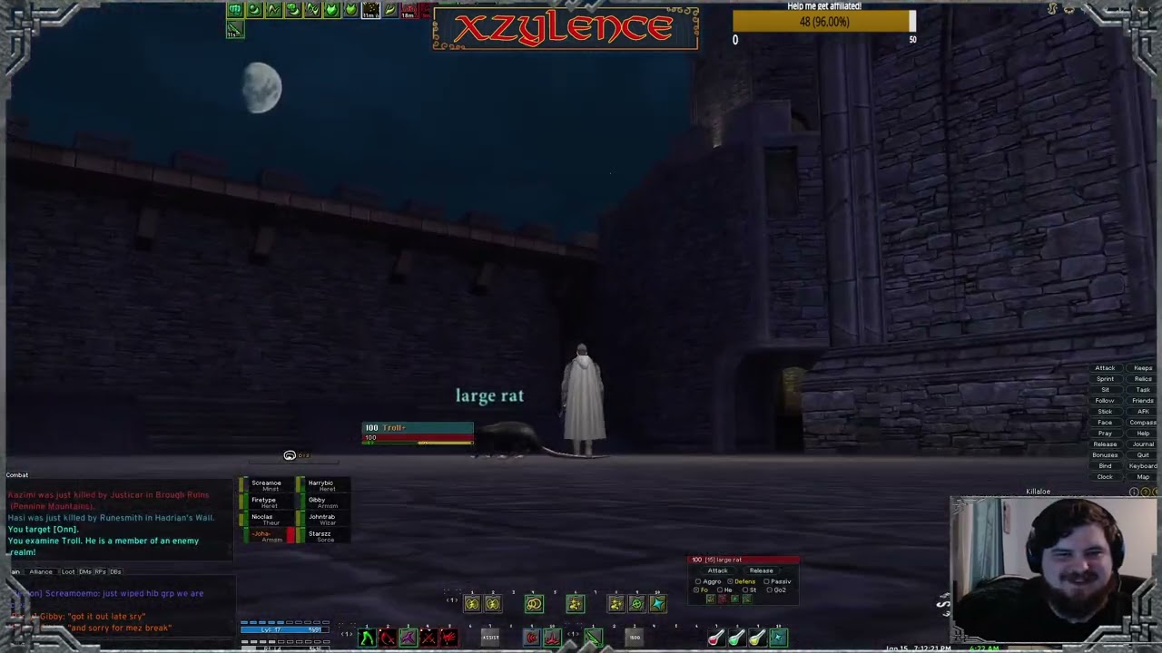 DaoC Eden S2 Newbie Minstrel RvR in bg while levelling!