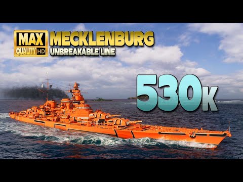 Battleship Mecklenburg with a nice run in &quot;Unbreakable line&quot; - World of Warships