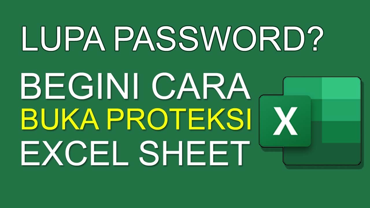 Cara mudah membuka proteksi sheet tanpa password youtube
