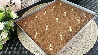 مشروع رمضان  راح ديري بيه حالة اطيب من قلب لوز واحسن من بسبوسة بدون بيض ولازبدة و بلاما تبيتيه
