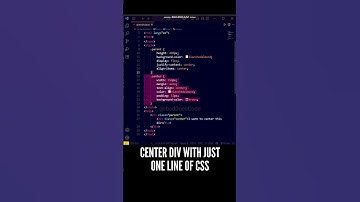😍😍 Center a div like a PRO with just one line of CSS! #css #webdevelopment #programming #coding #js