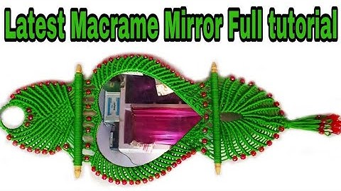 Macrame Heart shape Mirror Full tutorial for beginners / How to make macrame mirror /Macrame mirror