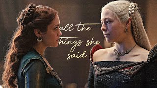 rhaenyra &amp; alicent | all the things she said