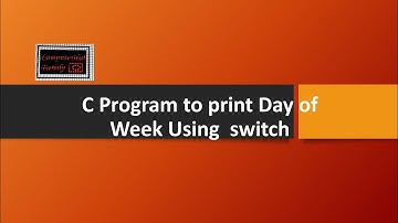 C Program to Print Day of Week Using switch|| By KnowledgeBank Adda (Formerly ComputerHub Family)