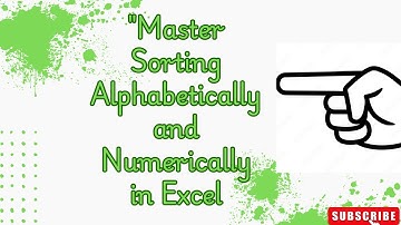 "Master Sorting Alphabetically and Numerically in Excel | Full Tutorial"#excel,#ExcelTutorial