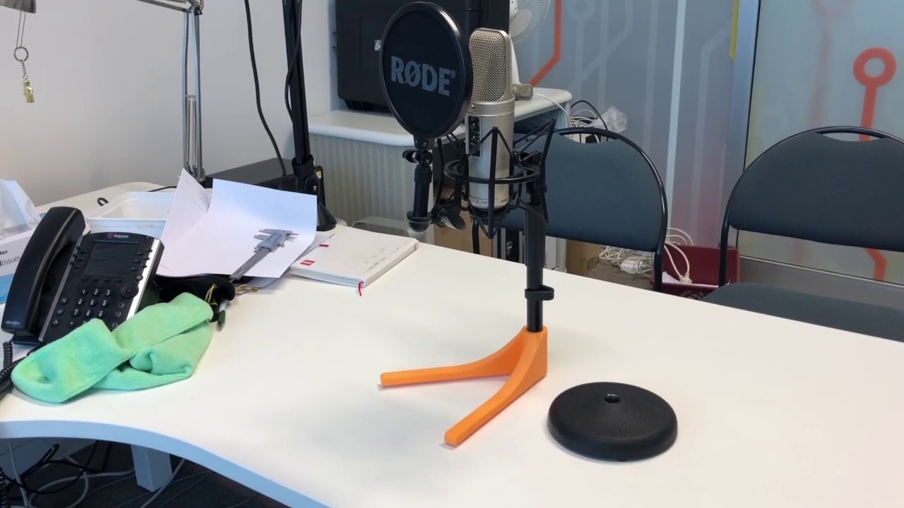 3D Printed Microphone Desk Stand YouTube