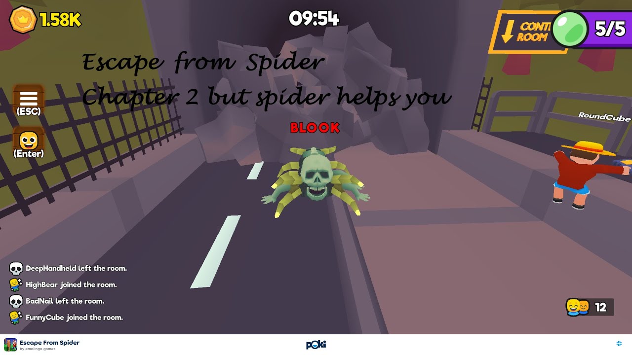 Escape From Spider: Chapter 2 but spiders help you - YouTube