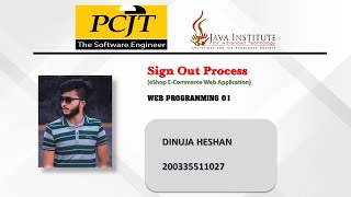 Web Project Task 09 | Web Programming 01 | Java Institute | 1st Year | Semester 01