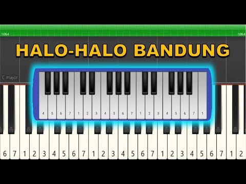 Not Pianika Not Piano Halo Halo Bandung Tutorial Youtube