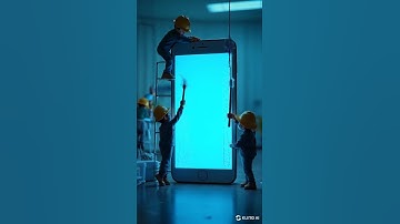 Tiny Workers Clean a Giant Phone Screen! 📱✨ #Shorts