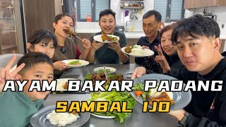 MASAK AYAM BAKAR  DAN SAMBAL IJO ALA RESTO PADANG BUAT KELUAGA KU DI CHINA