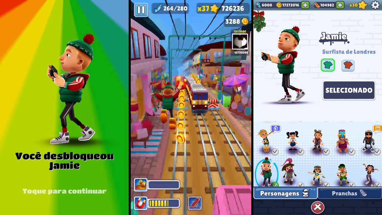 Subway Surfs - Subway Surfers é um jogo móvel de uma corrida  interminável[1] co-desenvolvido pela Kiloo, uma empresa privada com sede  na Dinamarca e pela Sybo Games. Lançado em 2012, o tema