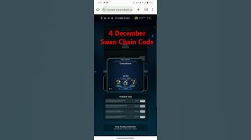 4 December Swan Chain Combo code | Swan Chain Daily update..#swanchain #freeairdrop