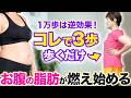 【１万歩が無駄になる！？】3歩で筋肉が目覚め始める！ぽっこりお腹の脂肪を落とす歩き方