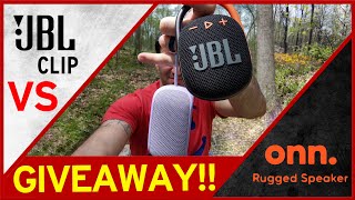 JBL Clip VS Onn. Small Rugged - AND FIRST EVER GIVEAWAY ON THE CHANNEL!