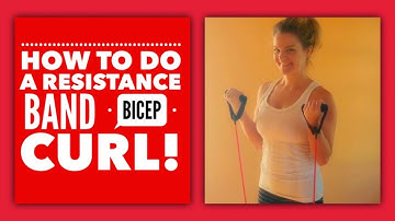 Resistance Band Bicep Curl! (How-to demo)