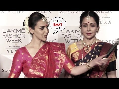Hema Malini And Esha Deol Get ANGRY At Lakme Fashion Week Organiser