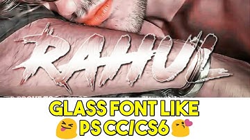 Latest new trick Gradient Glass Font Like Ps cc/cs6 | How to make Glass font new style