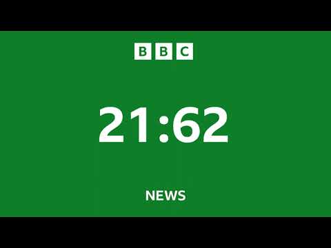 BBC news countdown timer 87 second. (GREEN SCREEN)