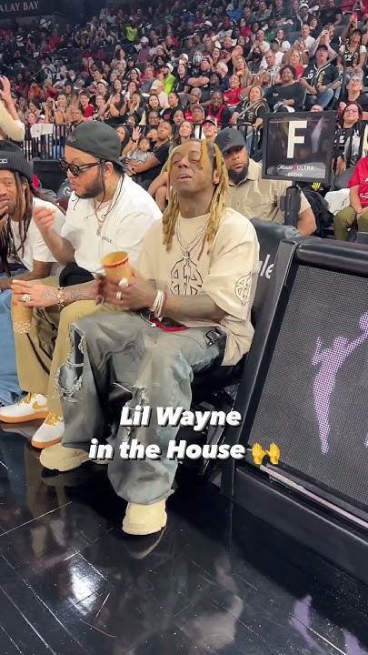 Pics & Video Of Lil Wayne At Las Vegas Aces vs. Dallas Wings