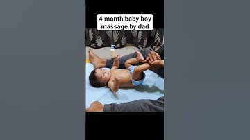 leg massage to correct bow legs ☺️ p2 ❤️ 4 months baby