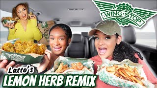 My Daughter &amp; I Try the NEW Latto Lemon Herb Remix Wings at Wingstop | The Latto Meal