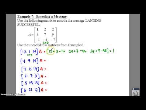 PC: 7.8 Notes: Example 7 - Encoding a Message